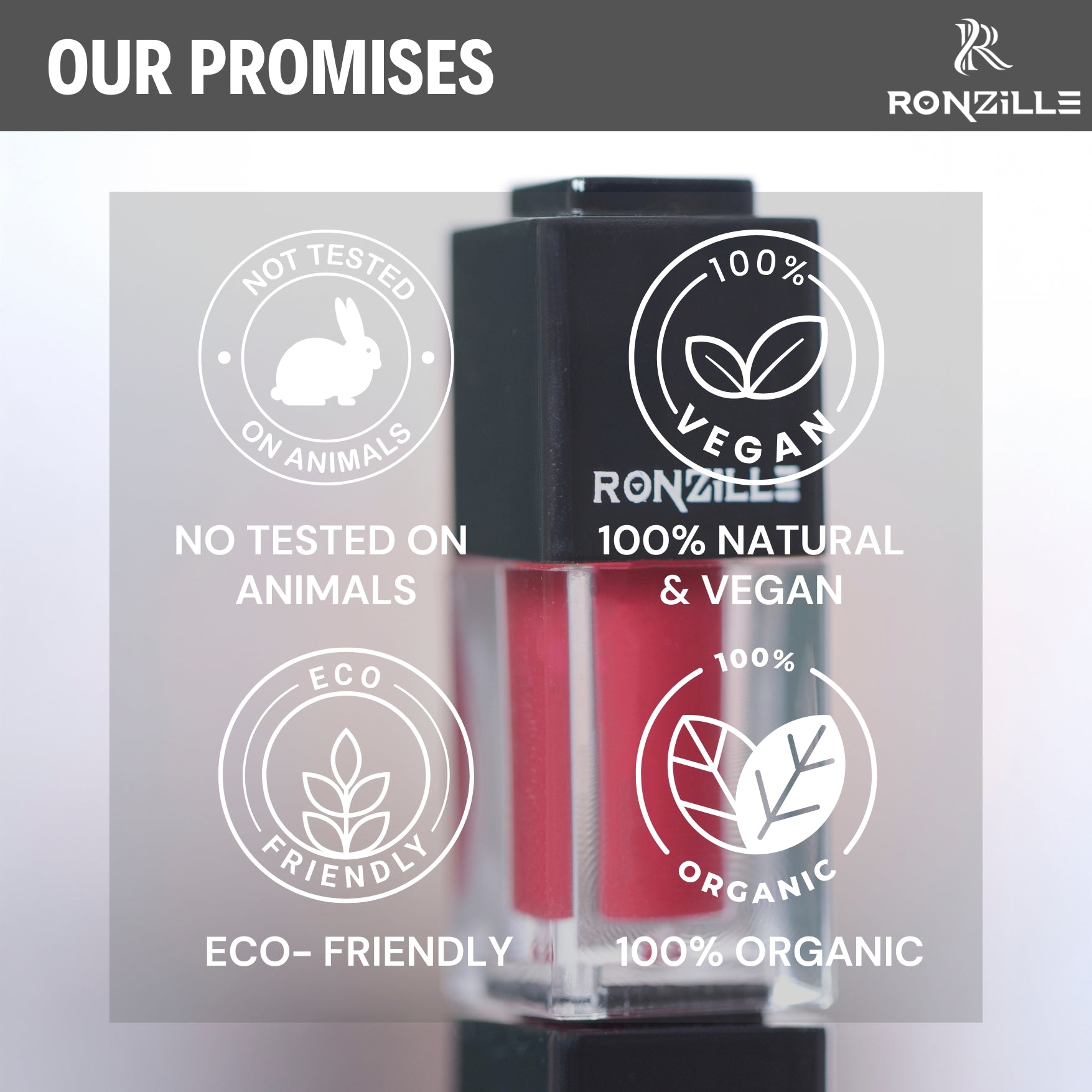 Ronzille Tinted Lip Gloss Non Sticky & Non Drying Formula, Long Lasting Moisturizing-Set of 8