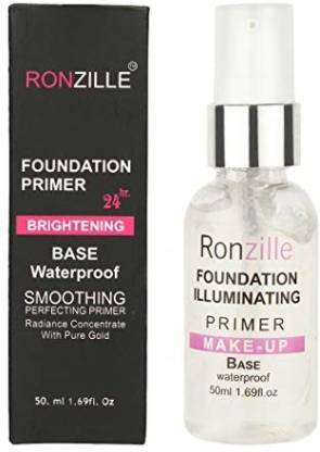 Ronzille Foundation Illuminating Primer Makeup Base Waterproof - 50 ml (Transparent)