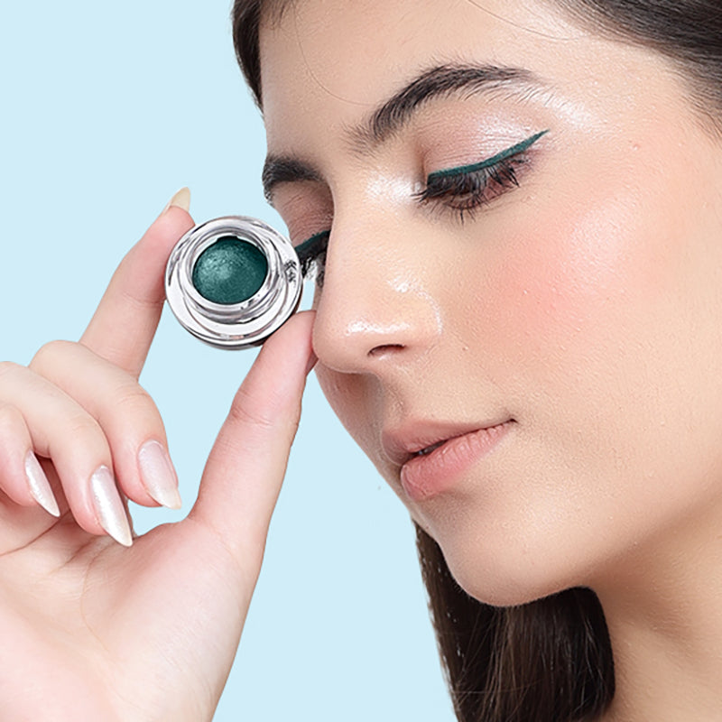 "Ronzille 36Hr WaterProof & Smudge Proof Long Wear Gel Eyeliner with precision Brush (Black,Green) "