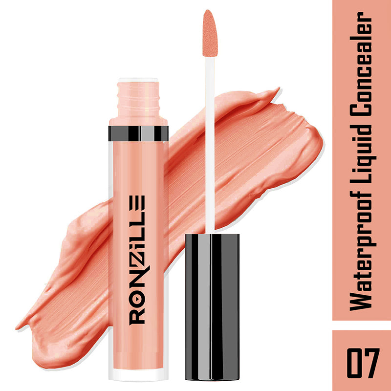 Ronzille HD Finish Full Coverage Liquid Concealer  (Corrector orange, 4 ml) 07