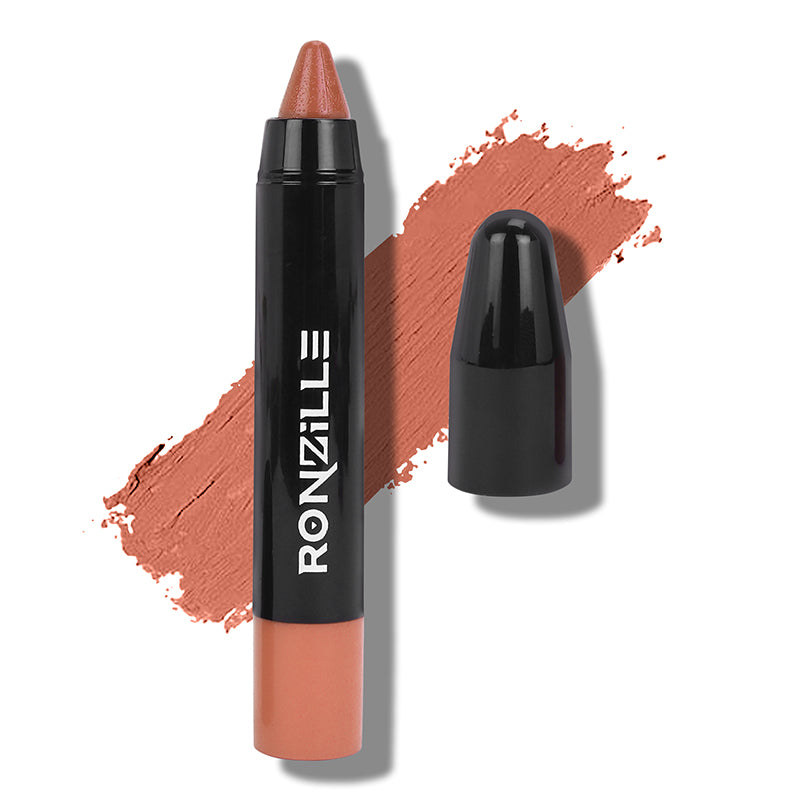 Ronzille Long Stay Matte Lip Crayon - Soft Peach