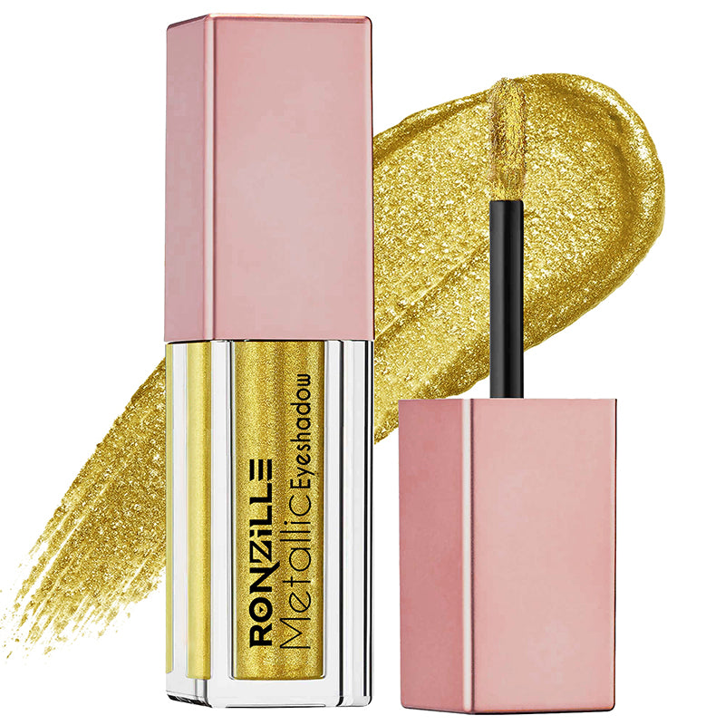 Ronzille Metallic Glitter Liquid Eye Shadow - Golden