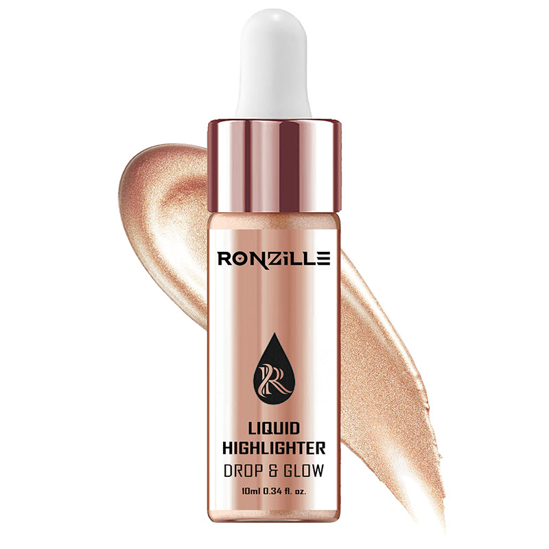 Ronzille Smooth shine liquid Illuminator Face Highlighter 3D Glow-Rose Gold