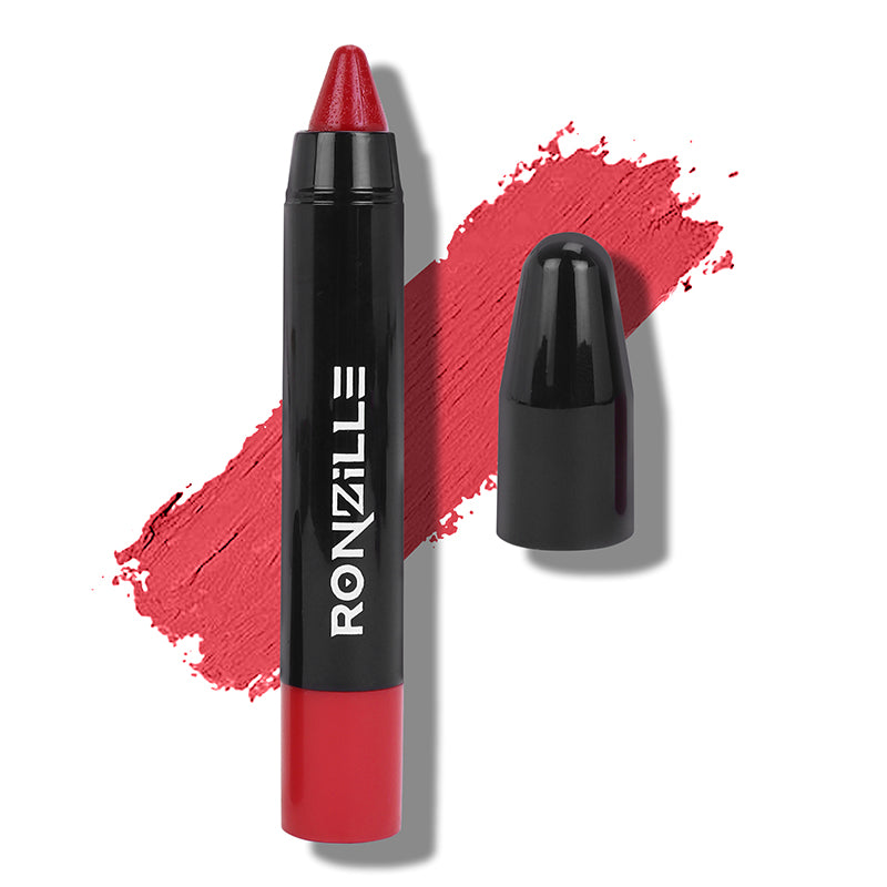 Ronzille Long Stay Matte Lip Crayon - Venetian Red