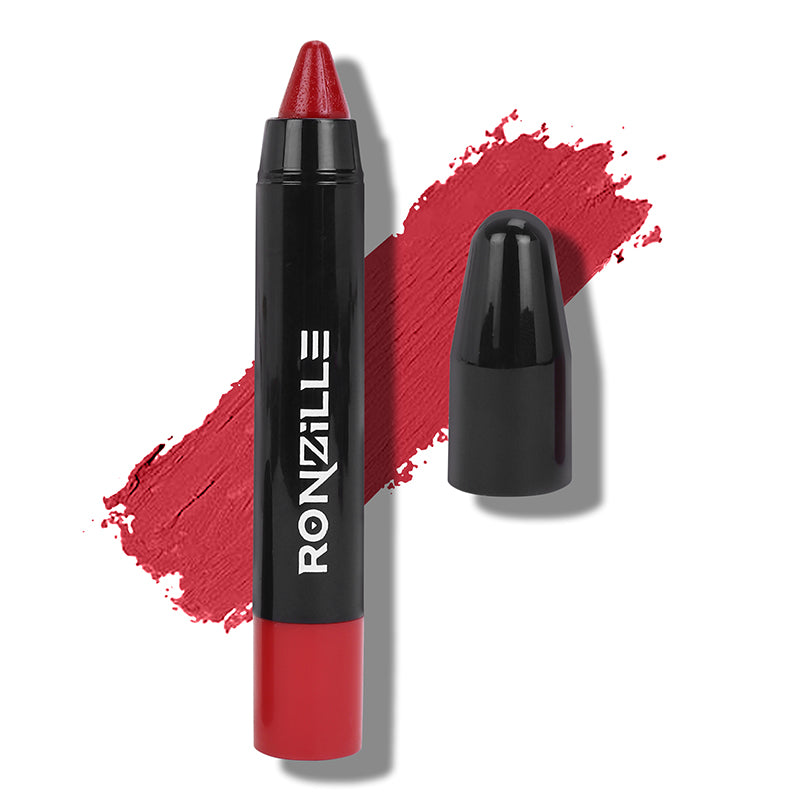 Ronzille Long Stay Matte Lip Crayon - Cherry wood