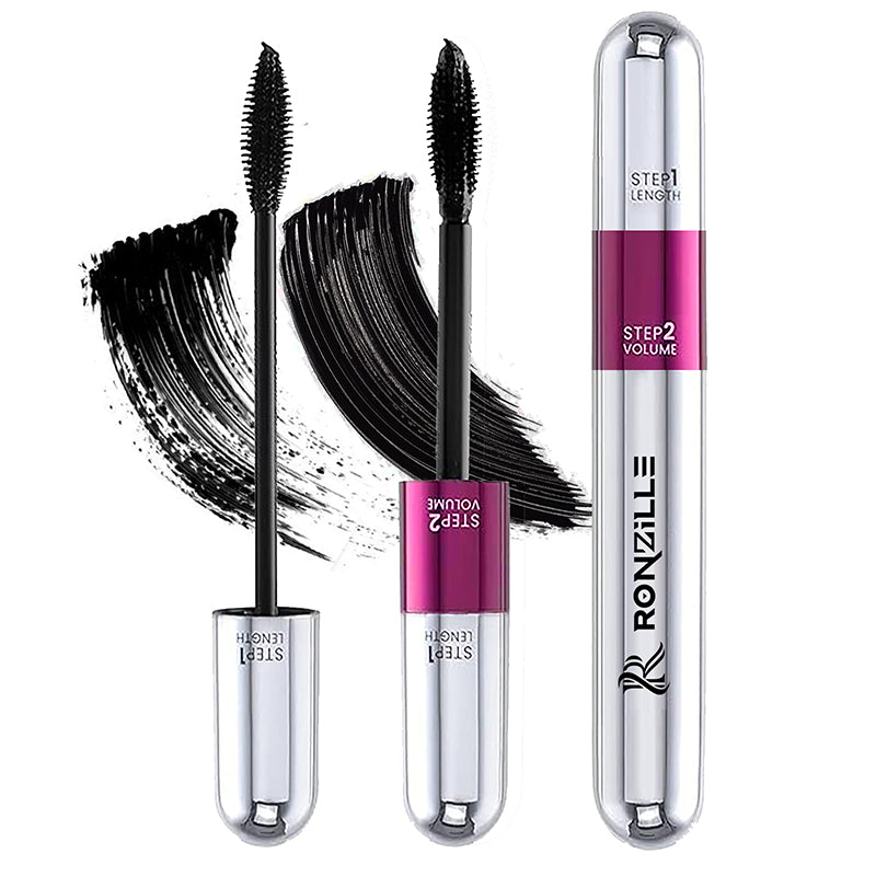 Ronzille Waterproof & Smudgeproof Two in one Mascara - Volumising & Lengthening