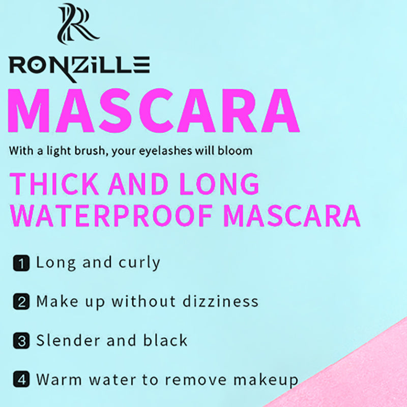 Ronzille Waterproof & Smudgeproof Two in one Mascara - Volumising & Lengthening