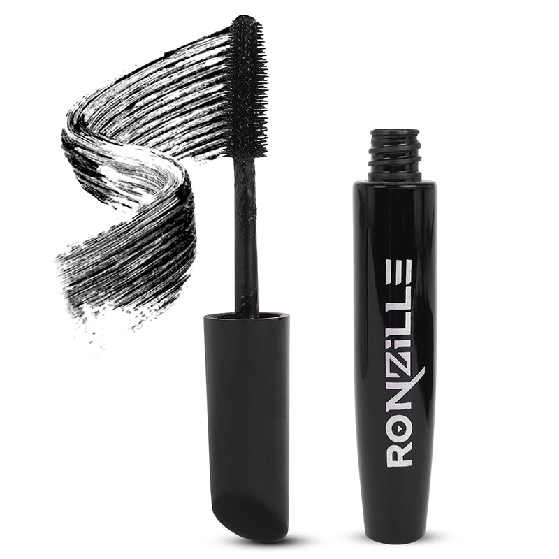 Ronzille Natural Lash waterproof & smudgeproof Black Mascara - Volumising & lengthening,  8 ml