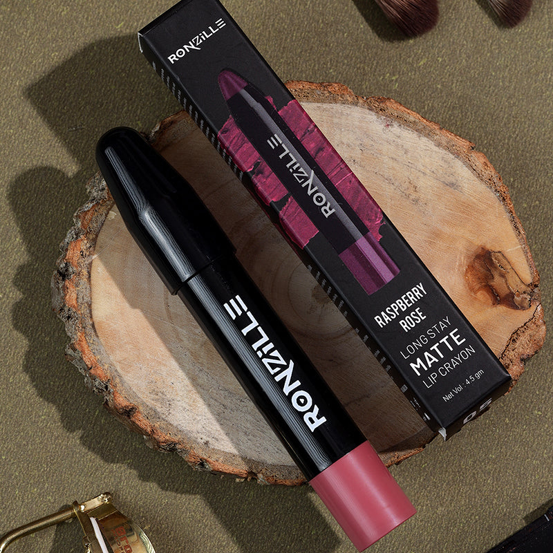 Ronzille Long Stay Matte Lip Crayon - Raspberry Rose