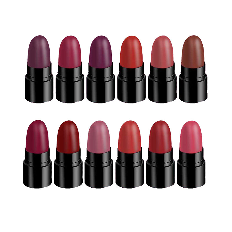 Ronzille Mini Trial Lipstick Kit Set of 12 (Shade-A)
