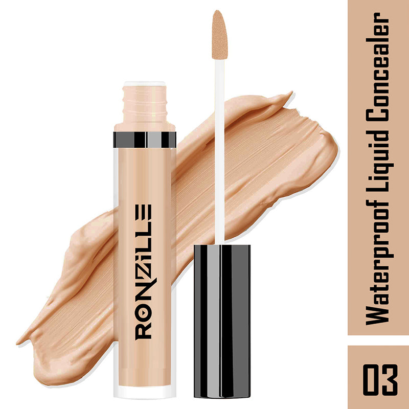 Ronzille HD Finish Full Coverage Liquid Concealer  (Granola, 4 ml) 03