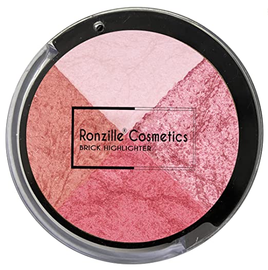 Ronzille Baked Radiant Pigmented Shimmer Brick Highlighter Shade-04