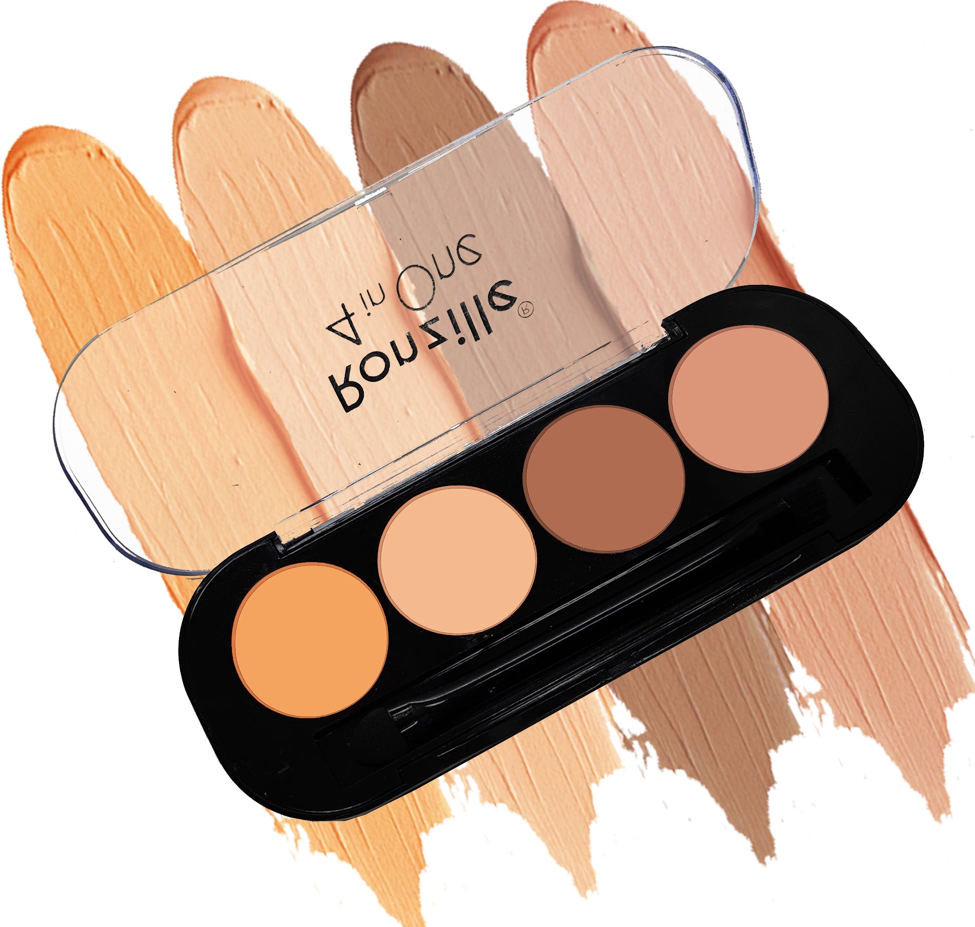 Ronzille 4 in One Professional Matte Finish Waterproof Contour Palette -A Concealer  (multicolor, 16 g)