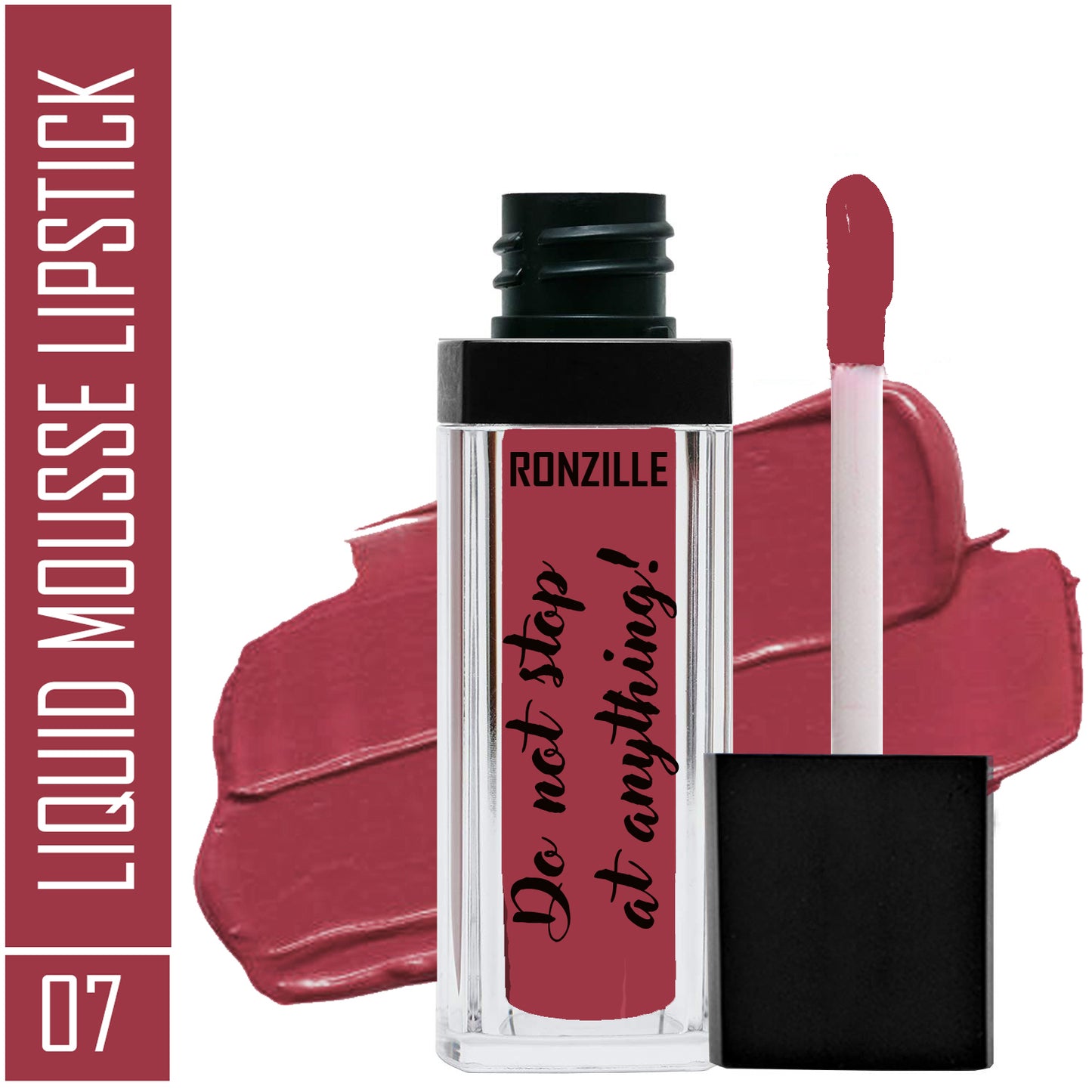 Ronzille Liquid Mousse Lipstick Non Transfer Lasts Up-to 12 hr - ( Shade-07,Nude Dream, 5 g )