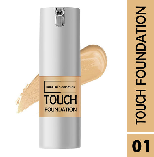 RONZILLE Ultra Creamy Luxurious Texture & Lightweight,Second Skin Feed With Airless Pump Foundation- (Shade-01)