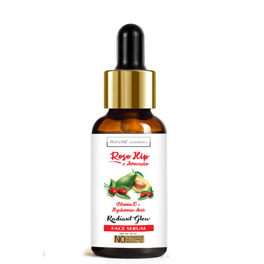 Ronzille Rose hip and Avocado Face Serum With Vitamin-E Spotless Skin,Sun Protection (30 ml)