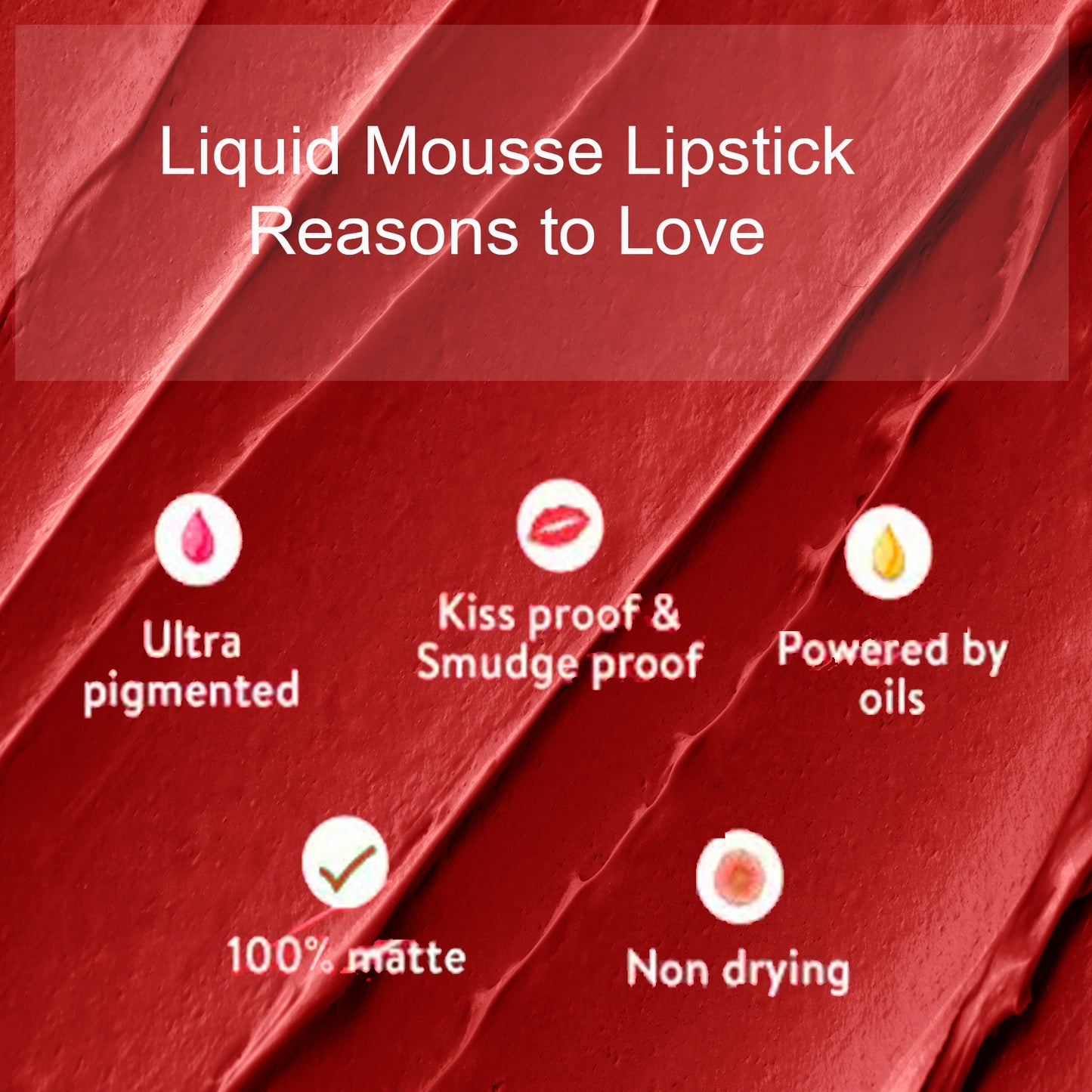 Ronzille Liquid Mousse Lipstick With Vitamin E and Jojoba Oil ( Shade-09,5ml )