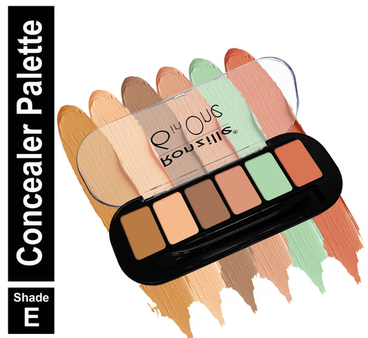 RONZILLE 6 in One Professional Matte Finish Waterproof Contour Palette -E Concealer  (Multicolor, 16 g)