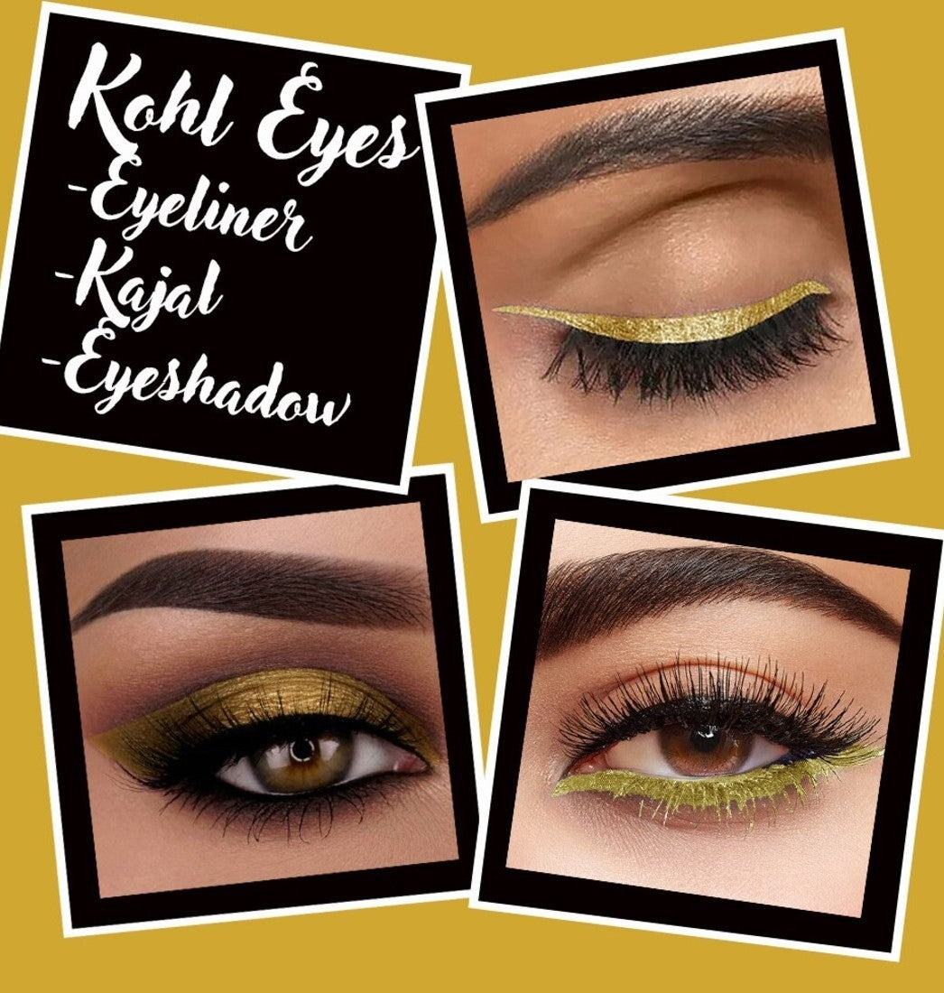 Ronzille Metallic kohl eye-Shadow Pencil Eye Kajal /Eyeliner- (Shade-01,Golden 2.5g)