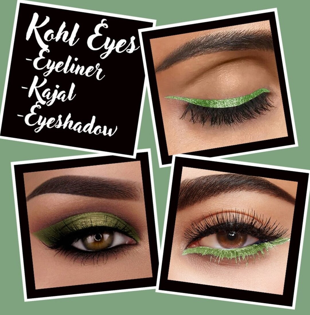 Ronzille Metallic kohl eye-Shadow Pencil Eye Kajal /Eyeliner- (Shade-01,Green 2.5g)