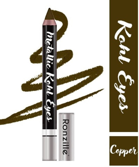 Ronzille Metallic kohl eye-Shadow Pencil Eye Kajal /Eyeliner- (Shade-01,Copper 2.5g)